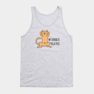 Sleeping Cat Yoga Pose Tank Top